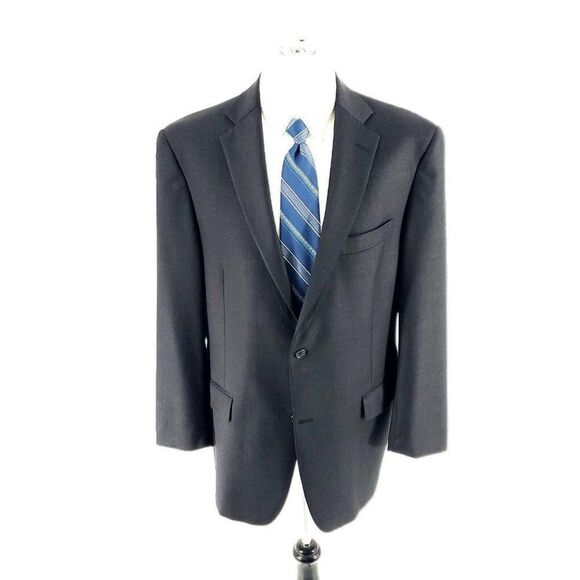 Hart Schaffner‎ Marx Wool 2 Button Blazer 44R Gray Suit Jacket - Picture 3 of 11